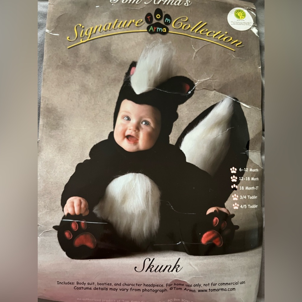 Skunk Halloween Costume 18 months- 2T Toddler/Baby